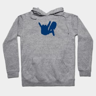 Medium LA Rocks Silhouette, Blue Hoodie